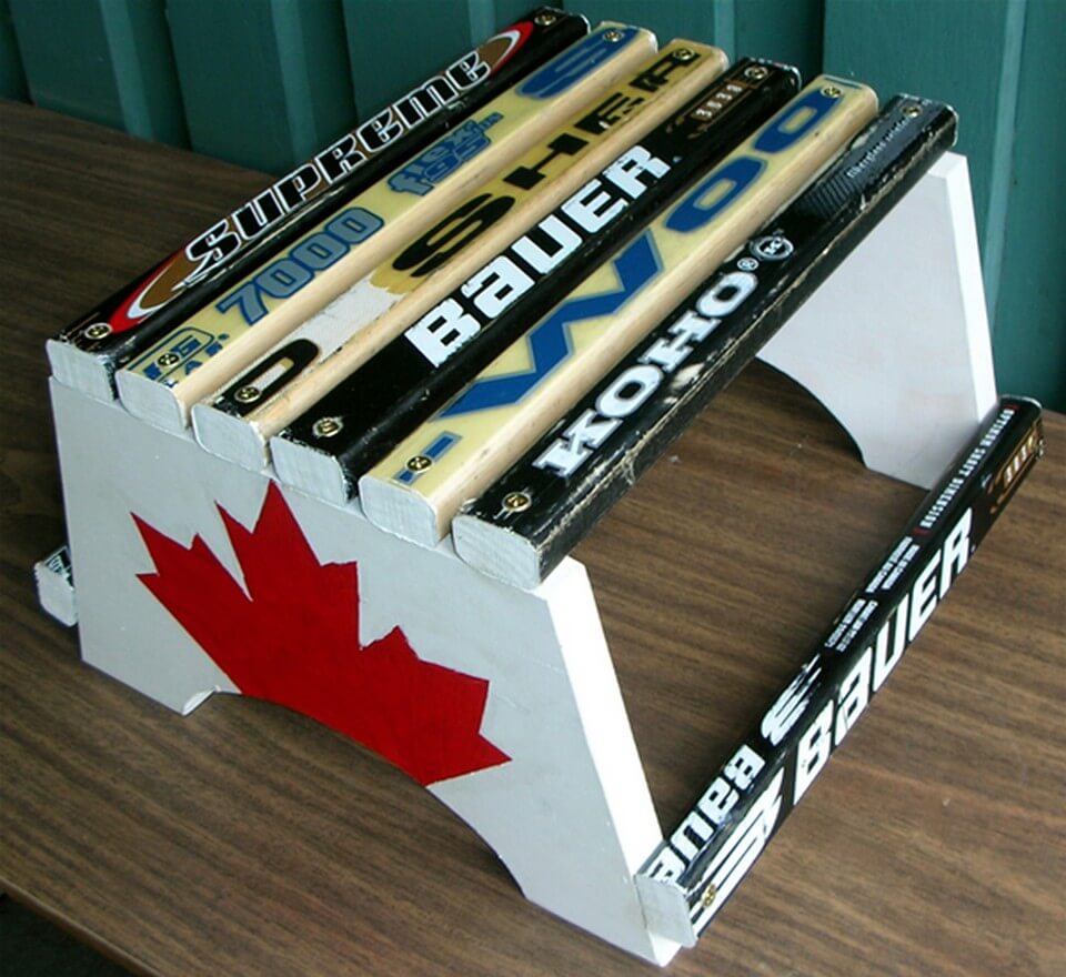 Hockey Stick Foot Stool Photo